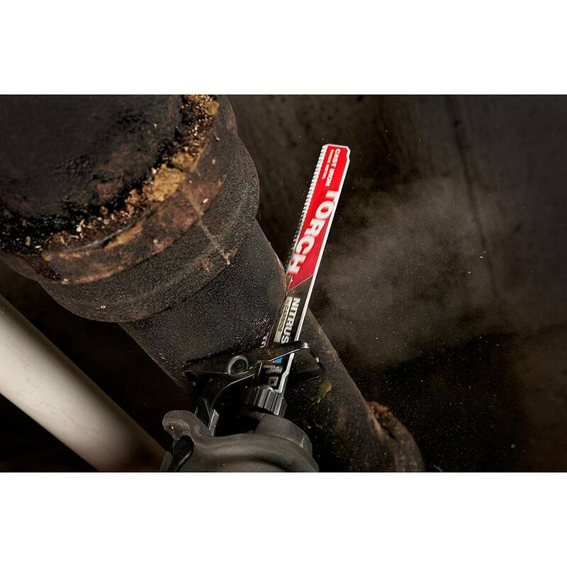 Milwaukee 12 pulgadas 8 TPI TORCH Nitrus Carbide Teeth Hoja de sierra alternativa para corte de metal SAWZALL - 48-00-5263