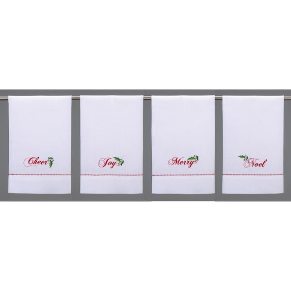 Peking Handicraft 14 x 22 in. Holiday Sentiments GT 4 Design Kitchen Towel, Set of 8 - 04SERX184WC