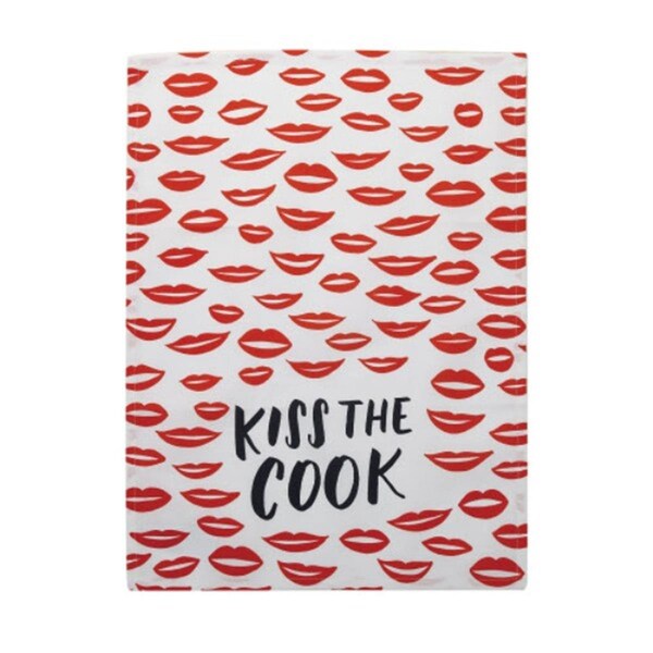 Peking Handicraft 18 x 25 in. Kiss the Cook Kitchen Towel, 2PK - 04HLL23C