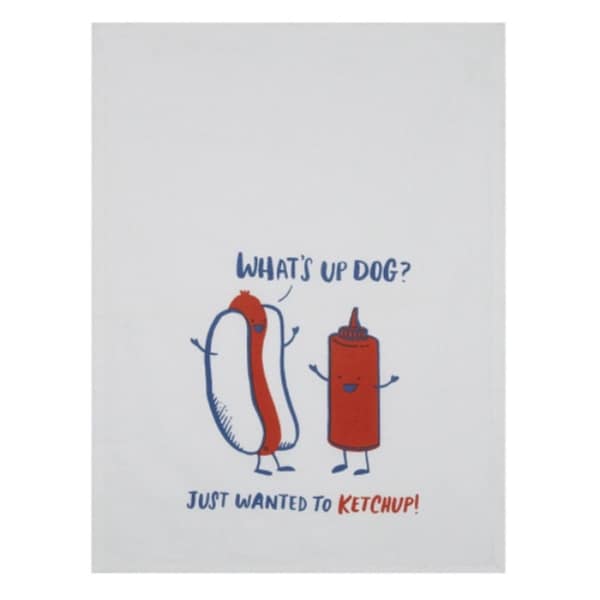 Peking Handicraft 18 x 25 in. Whats Up Dog Kitchen Towel, 2PK - 04HLL14C