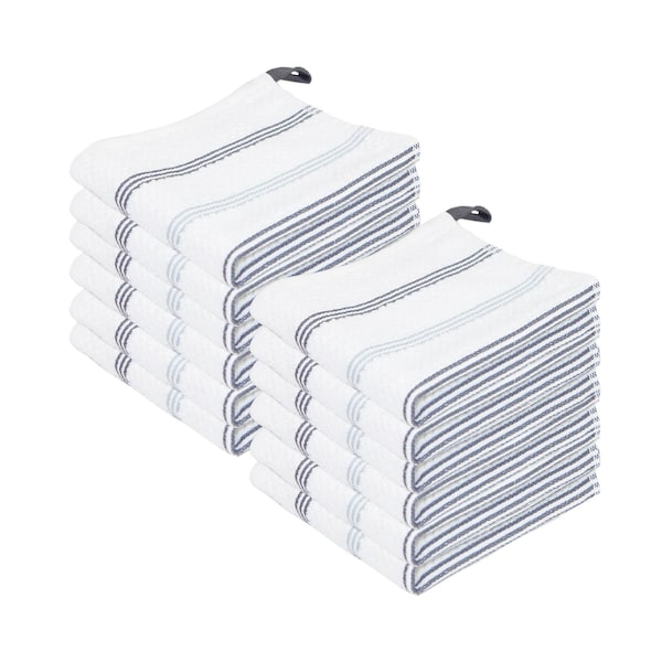 Monarch Brands Premier Dishcloths Striped , Silver, Gray, 144PK - SC-DC-STSGR-CS