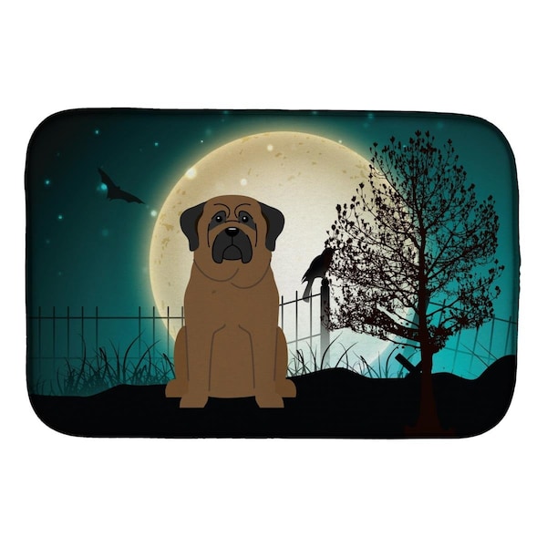 Carolines Treasures Halloween Scary Bullmastiff Dish Drying Mat - BB2274DDM