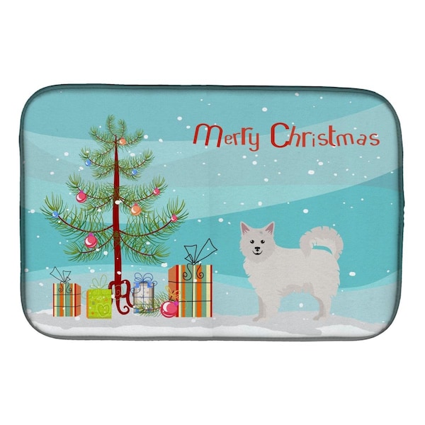 Carolines Treasures Italian Spitz Christmas Tree Dish Drying Mat - CK3461DDM