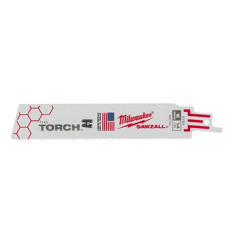 Milwaukee 6 pulgadas 14 TPI Sierra de Reciprocante de Corte de Metal Mediano BiMetal para SAWZALL (Paquete de 15) - 48-00-5782S-48-00-5782S-48-00-5782S