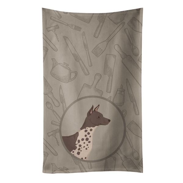 Carolines Treasures American Hairless Terrier in the Kitchen Kitchen Towel - CK2161KTWL