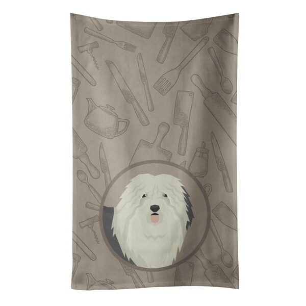 Carolines Treasures Old English Sheepdog in the Kitchen Kitchen Towel - CK2199KTWL