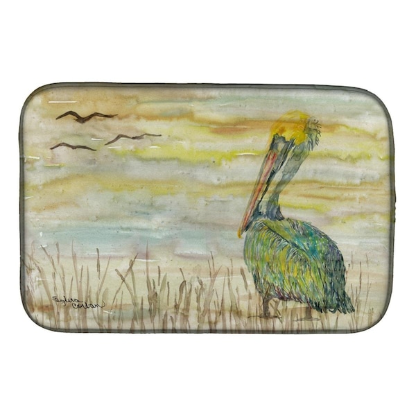 Carolines Treasures Pelican Yellow Sky Dish Drying Mat - SC2024DDM