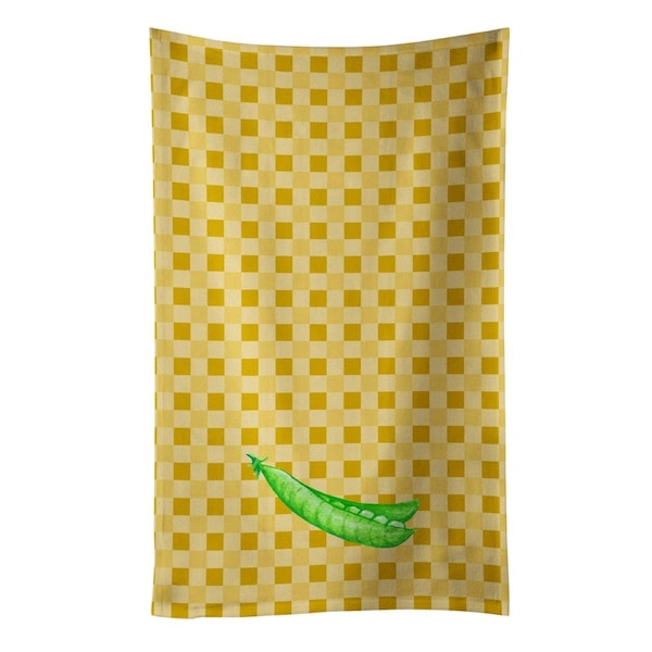 Carolines Treasures Peas on Basketweave Kitchen Towel - BB7207KTWL