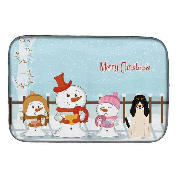 Carolines Treasures Merry Christmas Carolers Swiss Hound Dish Drying Mat - BB2375DDM