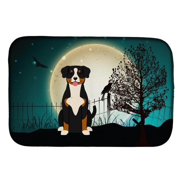 Carolines Treasures Halloween Scary Entlebucher Dish Drying Mat - BB2228DDM