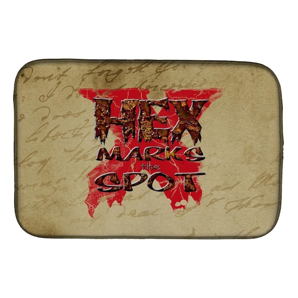Carolines Treasures Hex Marks the Spot Halloween Dish Drying Mat - SB3006DDM