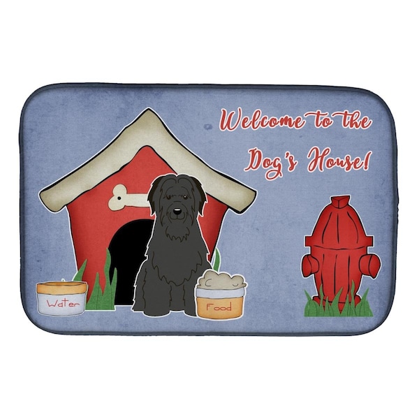 Carolines Treasures Dog House Collection Briard Black Dish Drying Mat - BB2835DDM