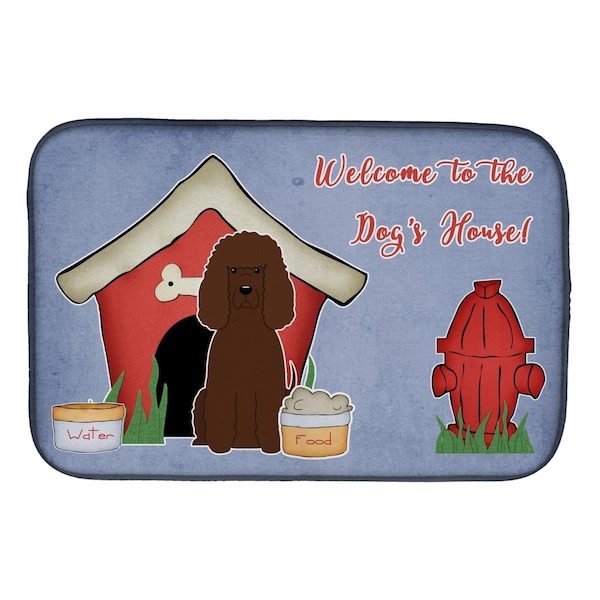 Carolines Treasures Dog House Collection Irish Water Spaniel Dish Drying Mat - BB2817DDM