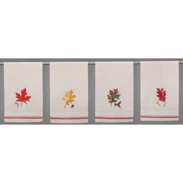 Tarifa 14 x 22 in. Fall Leaves GT 4 Design Kitchen Towel, Set of 8 - TA3120626