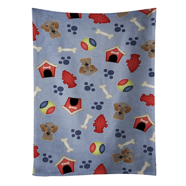 Carolines Treasures Dog House Collection Wirehaired Dachshund Kitchen Towel - BB4012KTWL