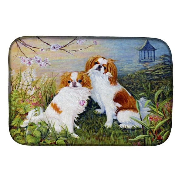 Carolines Treasures Japanese Chin Wasabi & Ginger Dish Drying Mat - MH1061DDM