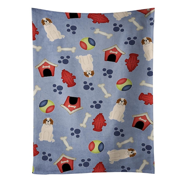 Carolines Treasures Dog House Collection Saint Bernard Kitchen Towel - BB2648KTWL