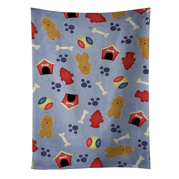 Carolines Treasures Dog House Collection Poodle Tan Kitchen Towel - BB2682KTWL