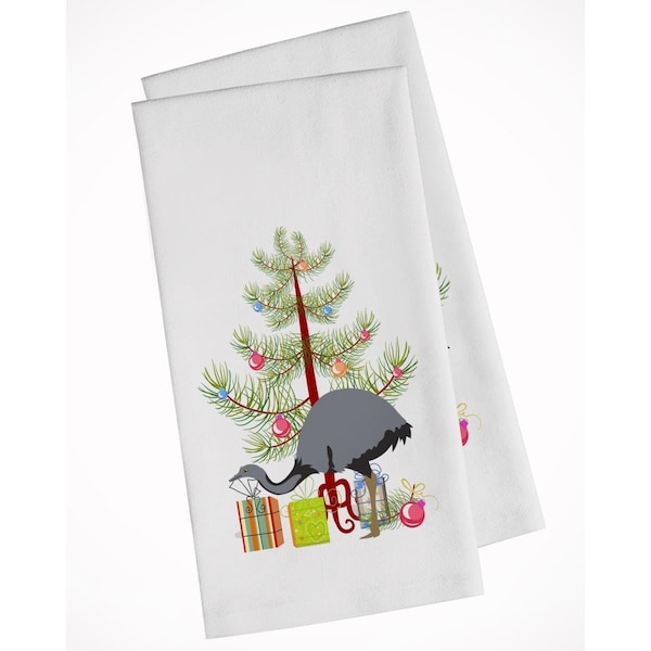 Carolines Treasures Rhea Christmas White Kitchen Towel, 2PK - BB9290WTKT