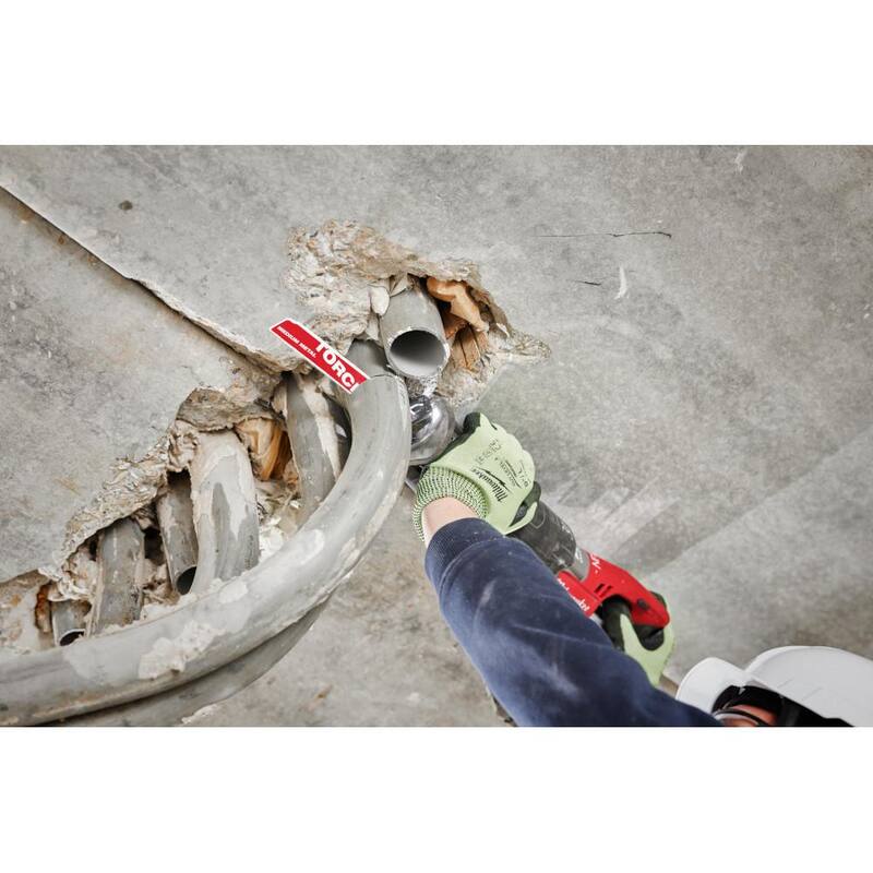 Hoja de sierra alternativa Milwaukee de carburo para corte medio de metal de 9 pulgadas y 10 TPI (1 pieza) - 48-00-5252