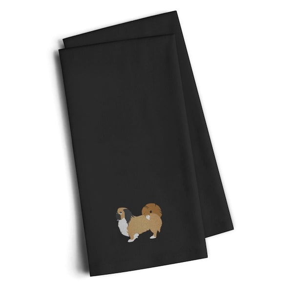 Carolines Treasures Pekingese Black Embroidered Kitchen Towel, Set of 2 - BB3438BKTWE