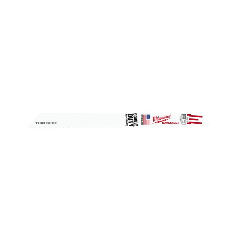 Cuchillas de sierra alternativa Milwaukee de 9 pulgadas con 18 TPI para corte de metal medio (paquete de 10) - 48-00-5188-10X