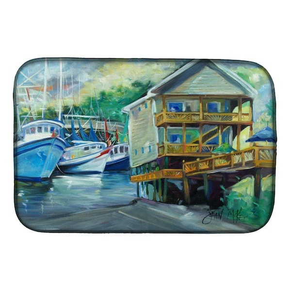 Carolines Treasures Ocean Springs Harbour Landing Dish Drying Mat - JMK1069DDM