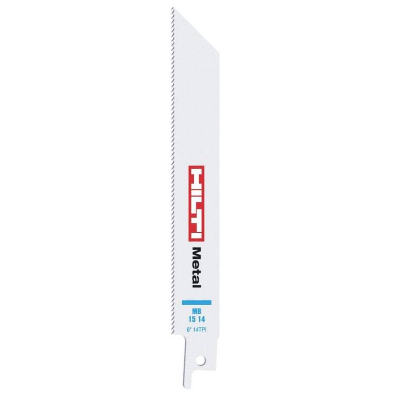 Herramienta Recíproca para Cortar Metal de 6 pulgadas x 14 TPI MB 15 de Hilti (Paquete de 5) - 2099395