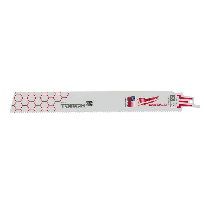 Milwaukee 9 pulgadas 10 TPI TORCH Hoja de sierra reciproca para corte de metal grueso SAWZALL (paquete de 5) - 48-00-5713