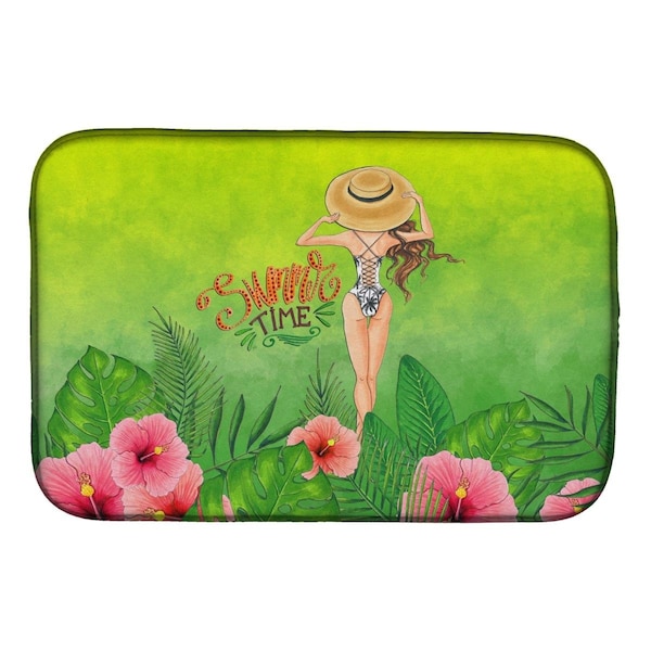 Carolines Treasures Summer Time Lady in Swimsuit Dish Drying Mat - BB7455DDM