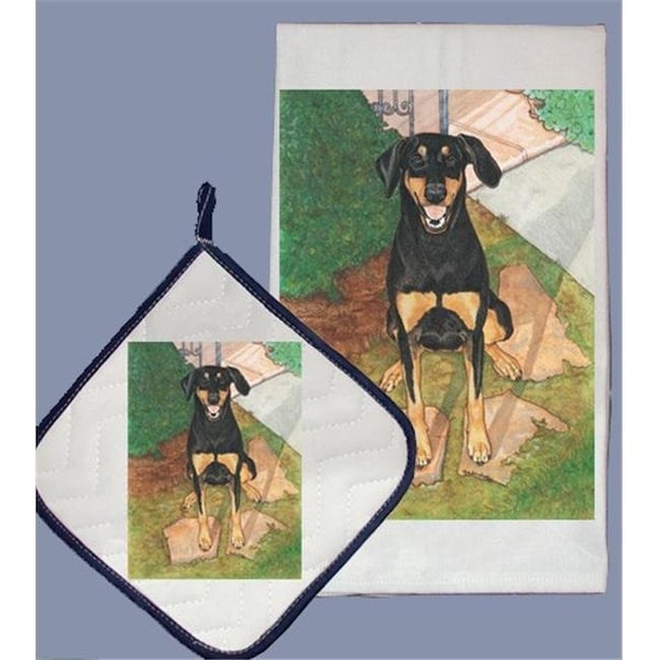Pipsqueak Productions Pipsqueak Productions DP958 Doberman Dish Towel And Pot Holder Set - DP958