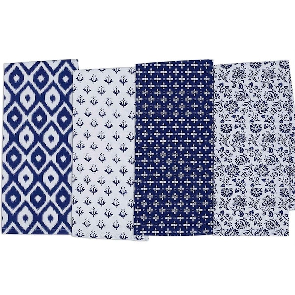 Fastfood Assorted Blue Market Dishtowel Set - FA2567391
