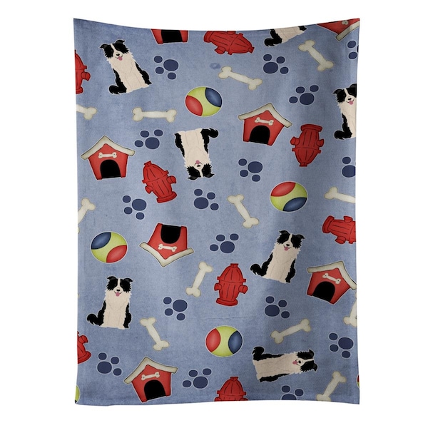 Carolines Treasures Dog House Collection Border Collie Black & White Kitchen Towel - BB2731KTWL