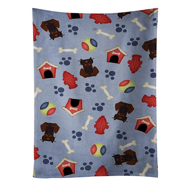 Carolines Treasures Dog House Collection Wire Haired Dachshund Chocolate Kitchen Towel - BB2742KTWL