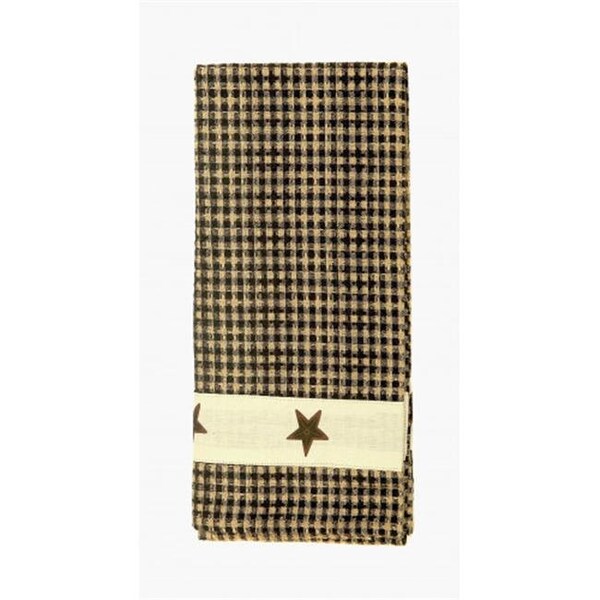 Mr. Mjs Trading Mr. MJs Trading AG-30300S-4 Tea Towels; Star Black Check - Set of 4 - AG-30300S/4