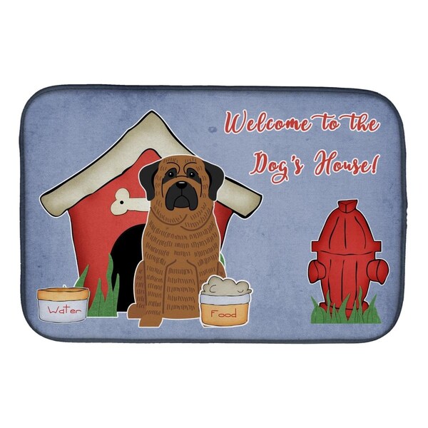 Carolines Treasures Dog House Collection Mastiff Brindle Dish Drying Mat - BB2769DDM