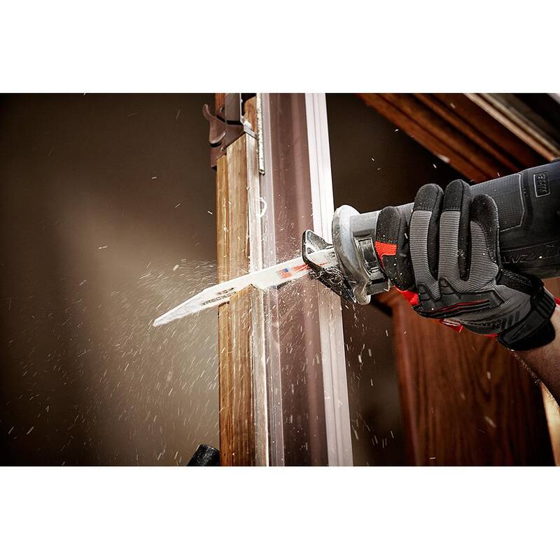 Cuchillas para sierra reciprocante para corte multipropósito de 9 pulgadas con 7/11 dientes por pulgada de bi-metal WRECKER de Milwaukee (paquete de 6) con cuchilla de carburo de 9 pulgadas - 48-00-5706T.