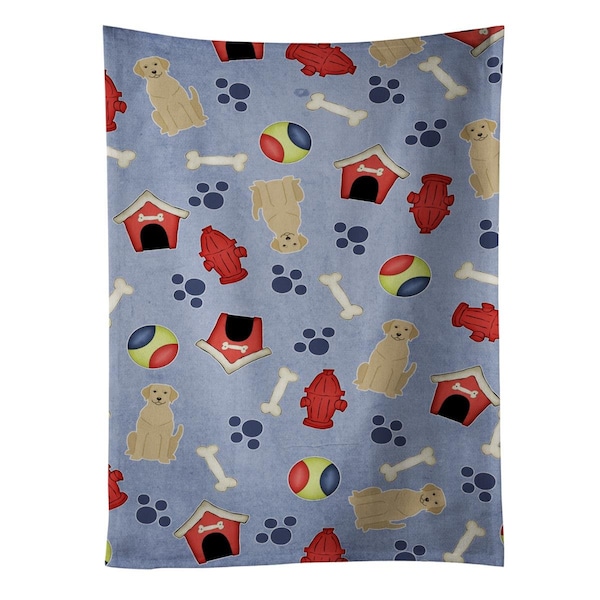 Carolines Treasures Dog House Collection Yellow Labrador Kitchen Towel - BB2668KTWL