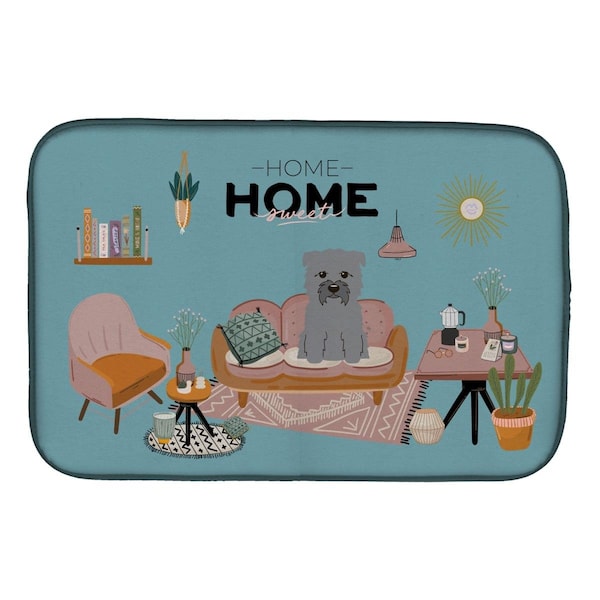 Carolines Treasures 14 x 21 in. Grey Glen of Imal Sweet Home Dish Drying Mat - CK7904DDM