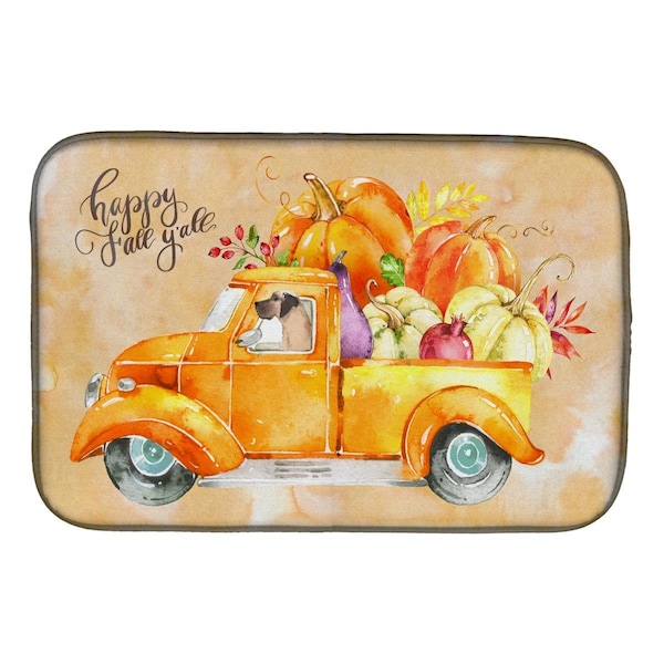 Carolines Treasures Fall Harvest Great Dane Dish Drying Mat - CK2668DDM