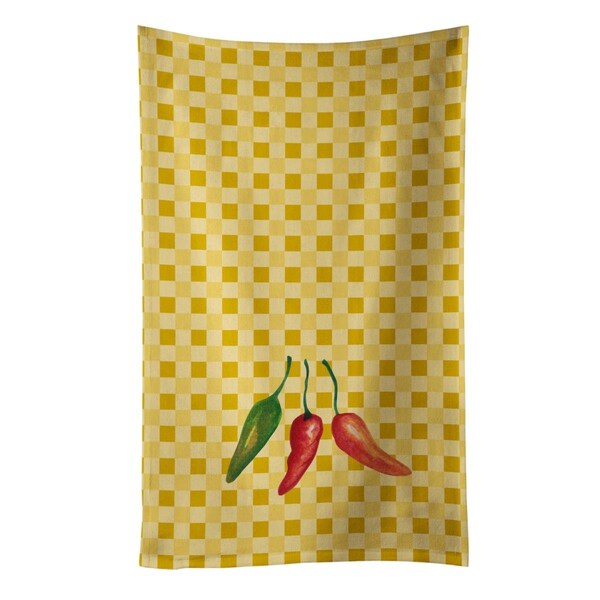 Carolines Treasures Cayenne Pepper on Basketweave Kitchen Towel - BB7191KTWL