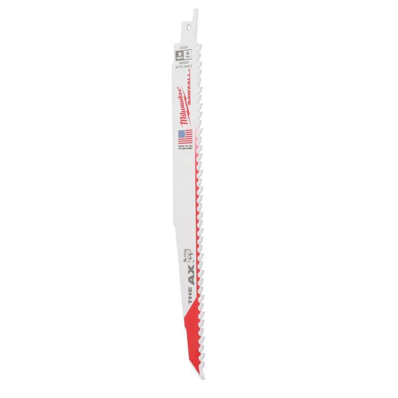 Set de hojas de sierra reciprocante Milwaukee SAWZALL para demolición de madera y metal con un paquete de 5 hojas de corte de metal (18 piezas) - 49-22-1113-48-00-5184.