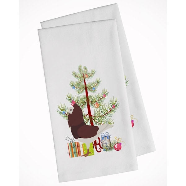 Carolines Treasures Capuchin Red Pigeon Christmas White Kitchen Towel, 2PK - BB9315WTKT