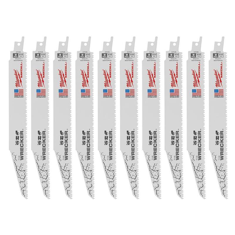 Juego de hojas de sierra recíproca Milwaukee 9 pulgadas 18 TPI SAWZALL (paquete de 33) - 48-00-1788T-48-00-1026T