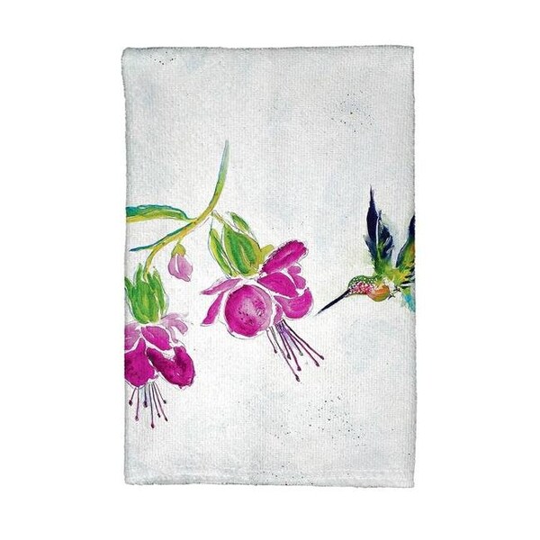 Betsy Drake Betsy Drake KT940 Purple Hummingbird Kitchen Towel - KT940