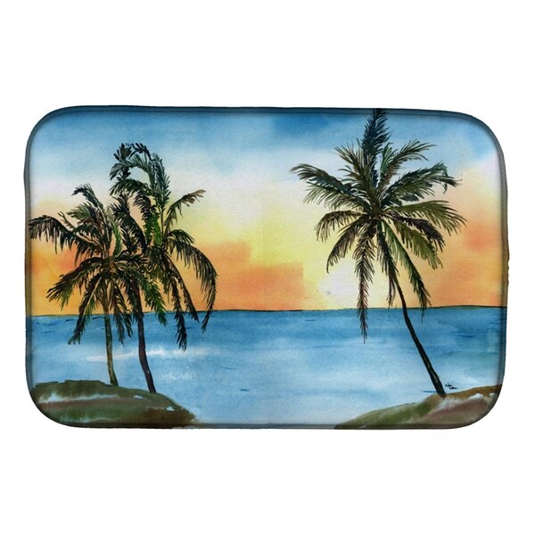 Carolines Treasures Palm Tree Dish Drying Mat - 8551DDM