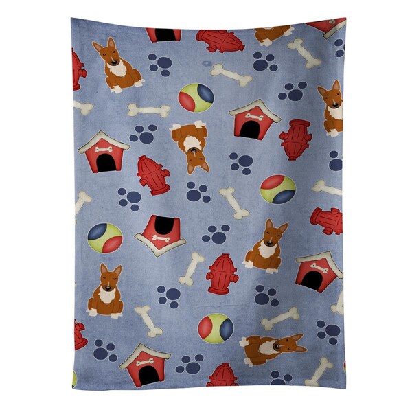 Carolines Treasures Dog House Collection Bull Terrier Red Kitchen Towel - BB2747KTWL