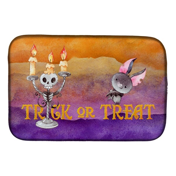 Carolines Treasures Halloween Trick or Treat Dish Drying Mat - BB7461DDM
