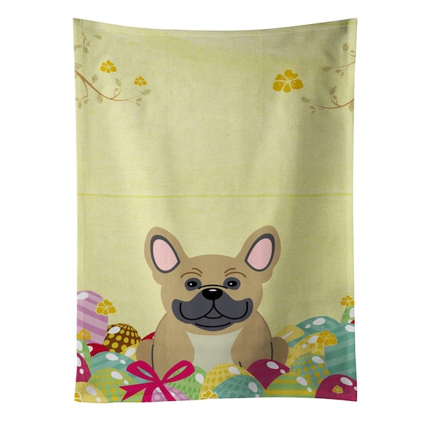 Carolines Treasures Easter Eggs French Bulldog Cream Kitchen Towel - BB6010KTWL