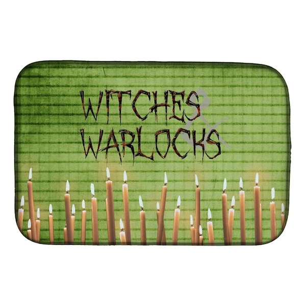 Carolines Treasures Witches & Warlocks Halloween Dish Drying Mat - SB3011DDM